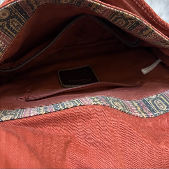 Fossil Canvas Brown Crossbody Shoulder Messenger Bag - Picture 7 of 14